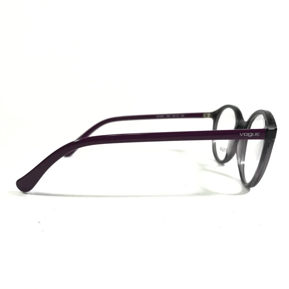 Vogue Eyeglasses Frames VO5052 1905 Dark Grey Purple Round Full Rim 49-19-140